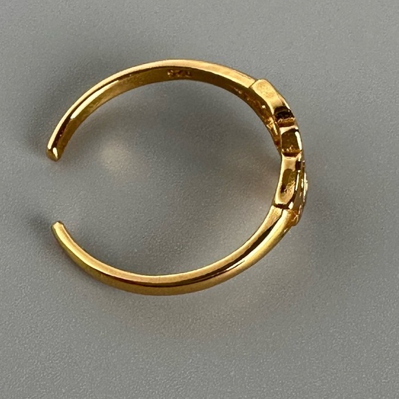 14k Gold Vermeil Lotus Toe Ring - Picture 7 of 10